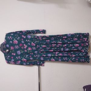 Vintage green floral dress